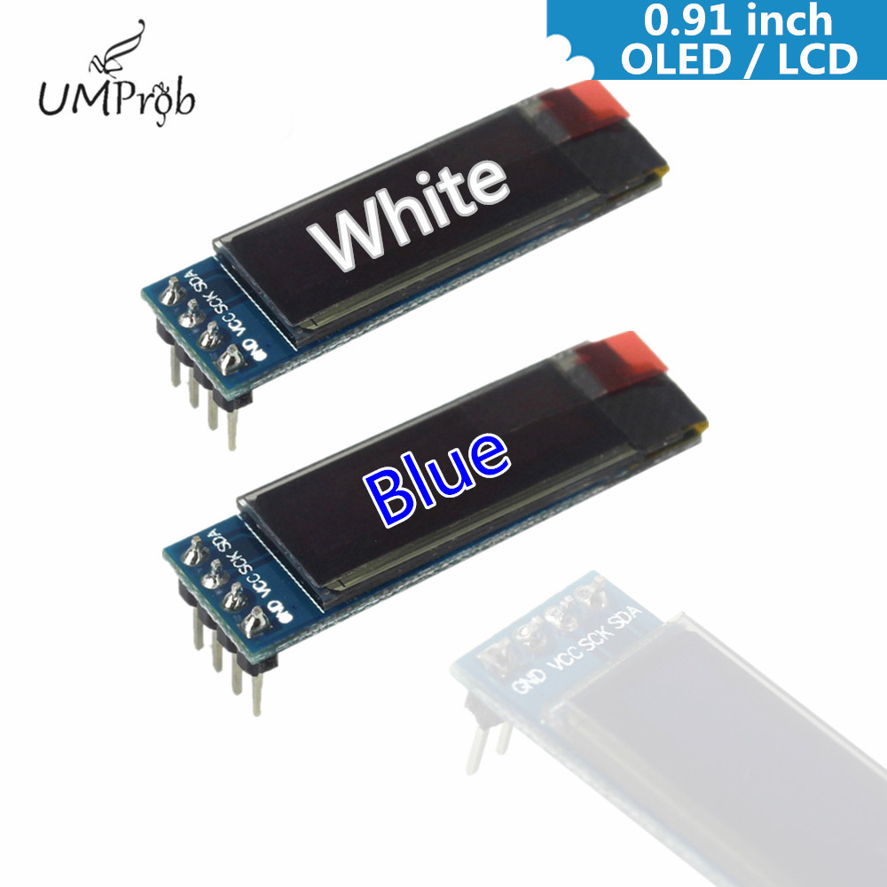 Ssd1306 - Pantalla OLED LCD Blanca/Azul de 0.91