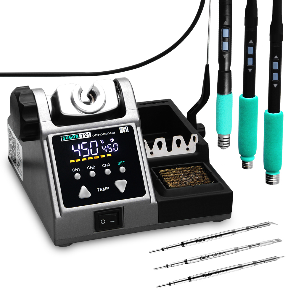 Soldering Iron Temperature Probe - SUGON-Estación de soldadura T21, Compatible con