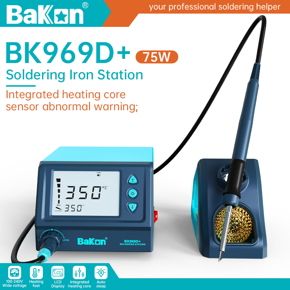 Soldering Iron Temperature Probe - Bakon 75W BK969D + Estación De