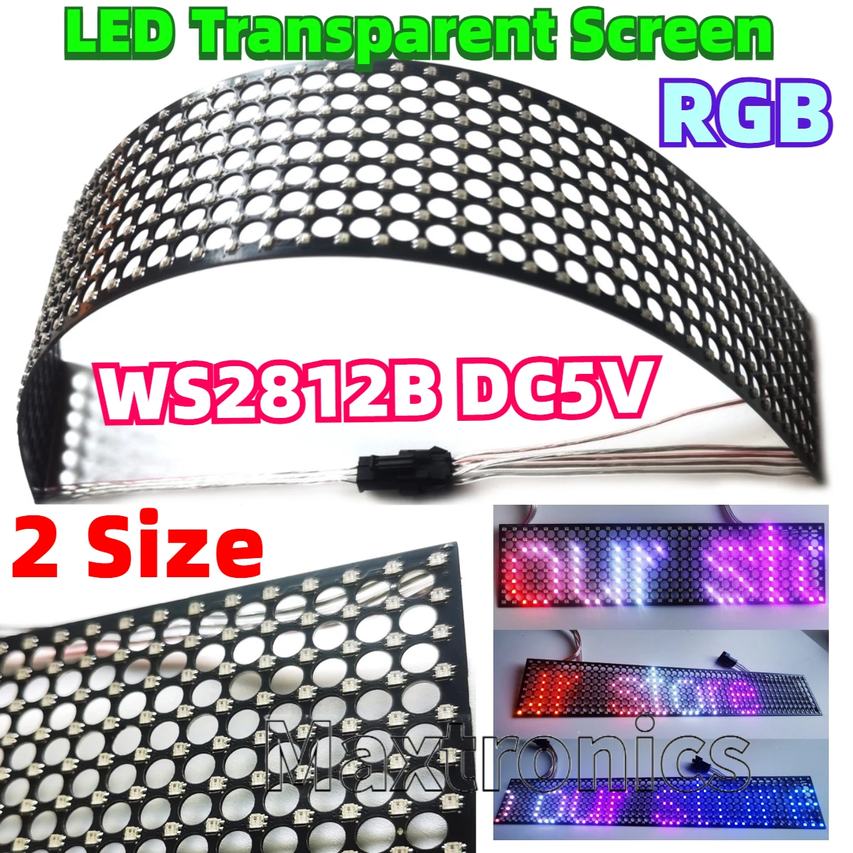 Ws2812B - Pantalla LED transparente WS2812B a todo