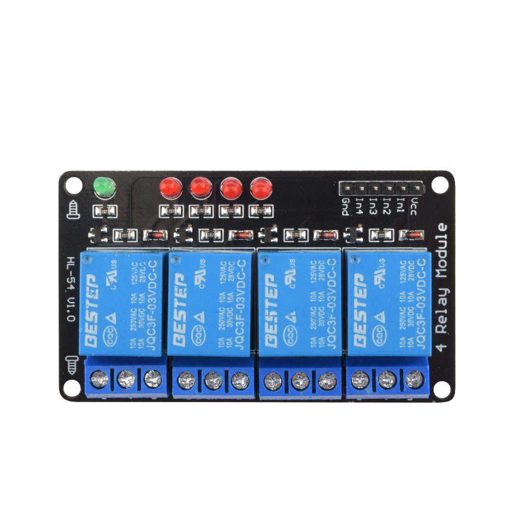 Relay Module 4 Channel - Módulo de relé luminoso activado de