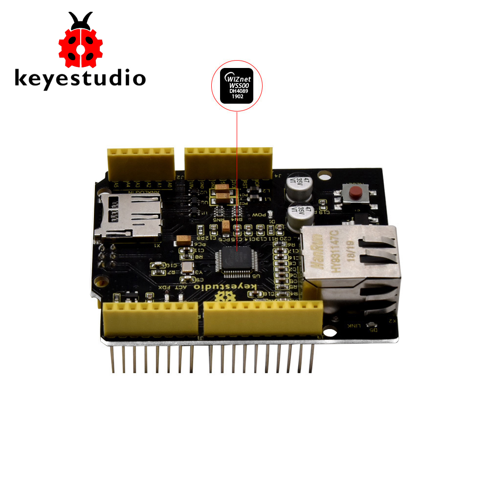 Keyestudio W5500 Ethernet Shie - Ethernet W5500 reseña y precio