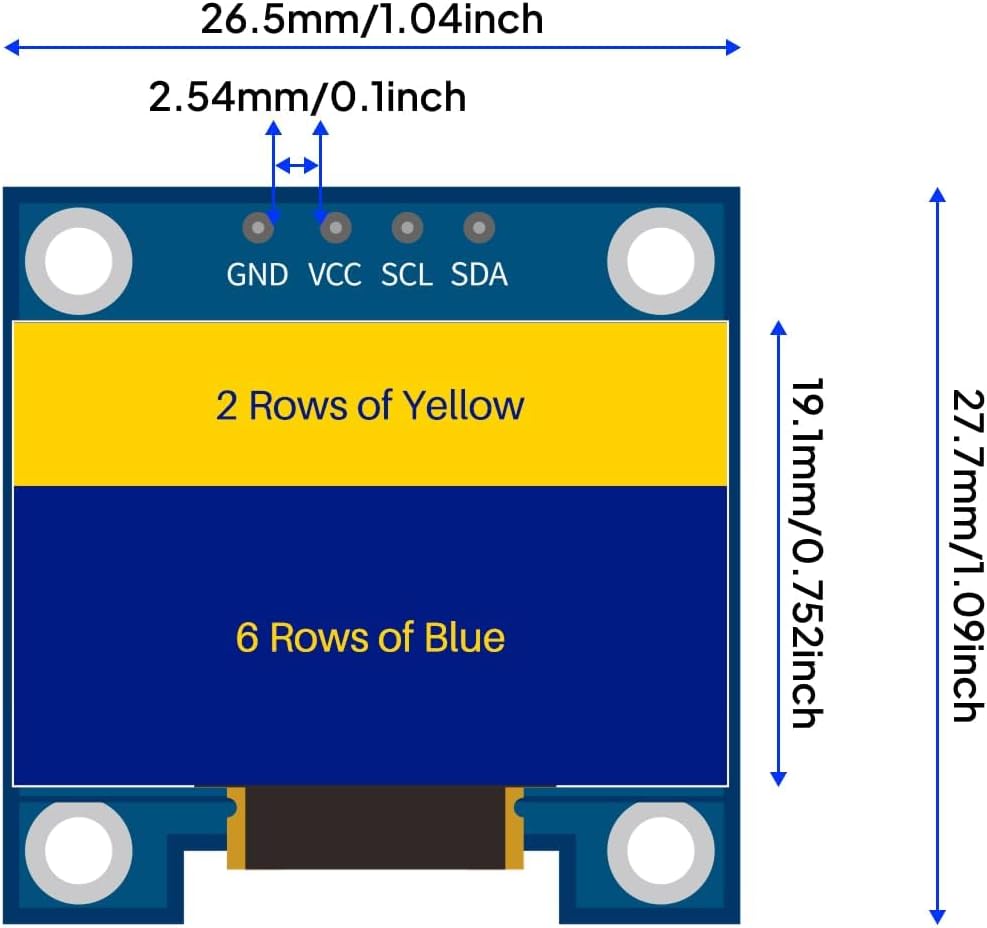 Módulo de pantalla OLED de 0,9 - Ssd1306 reseña y precio