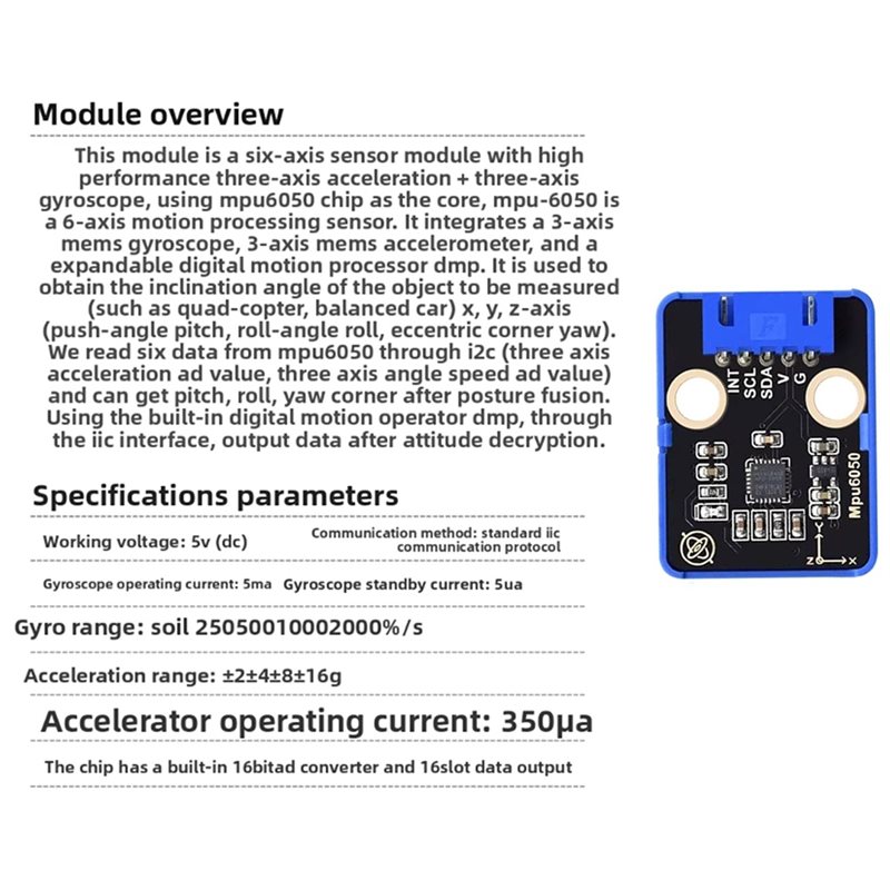【¡NUEVO!】 Módulo de sensor de  - Mpu6050 reseña y precio