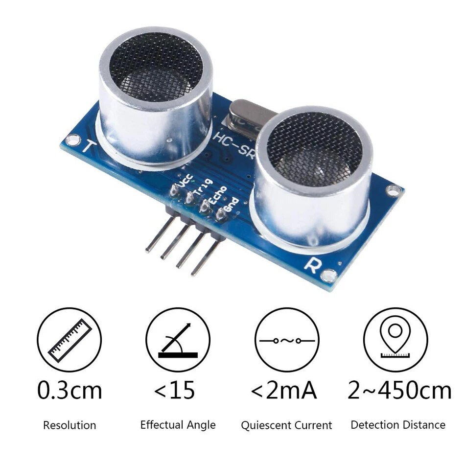 5 módulos ultrasónicos, sensor - Ultrasonic Sensor Hc-Sr04 reseña y precio