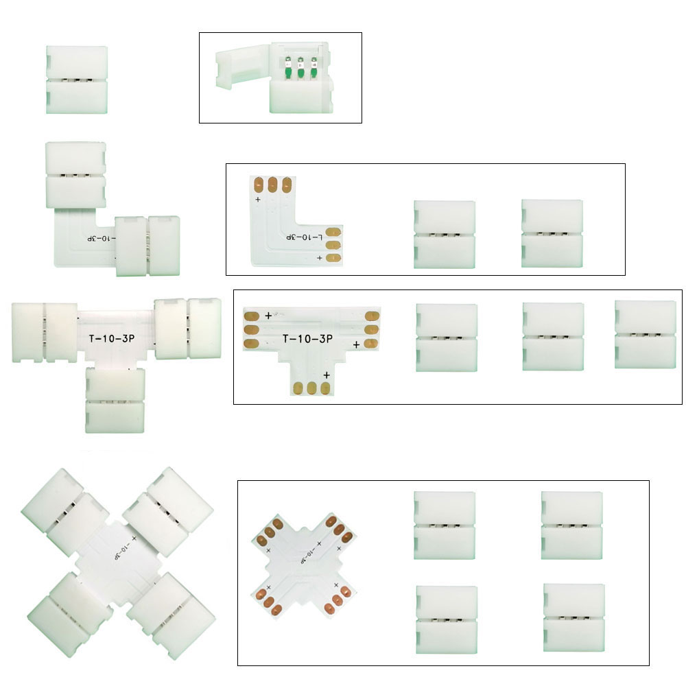 5 uds 10mm L/T/X conector en f - Ws2812B reseña y precio