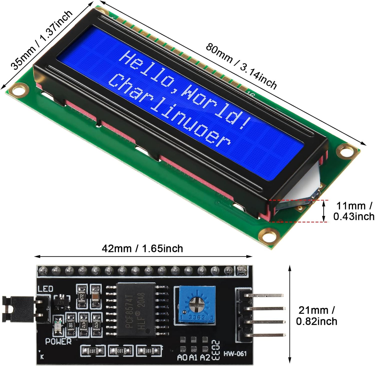 1 Set de Módulo LCD 1602 20*4  - Lcd 1602 reseña y precio