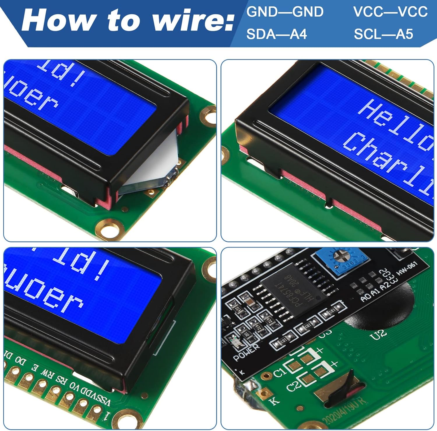 1 Set de Módulo LCD 1602 20*4  - Lcd 1602 reseña y precio