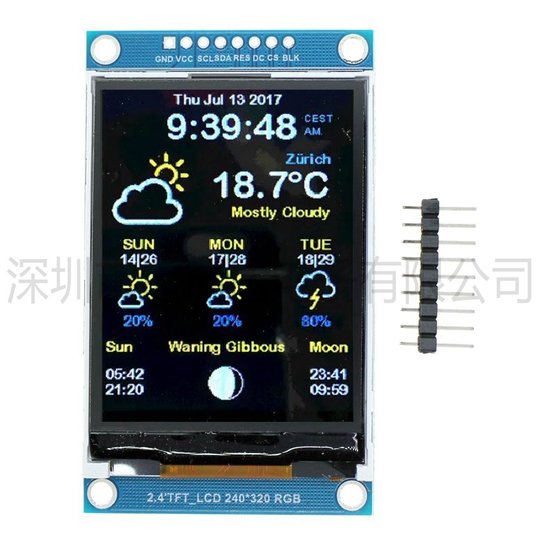 Módulo LCD SPI Serial de 2.4 P - Ili9341 reseña y precio
