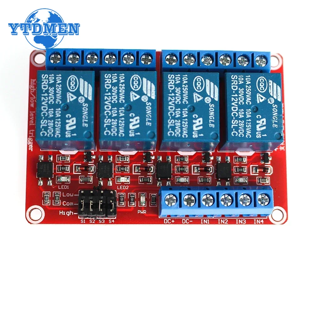 Módulo de relé de 5V, 12V, 24V - Relay Module 4 Channel reseña y precio